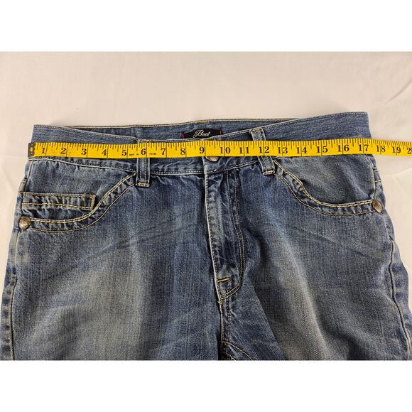 MARC ECKO XO.72 TIME SQUARE MEN'S BLUE DISTRESSED BOOT FIT JEANS SIZE W34 x L30 - Picture 16 of 16